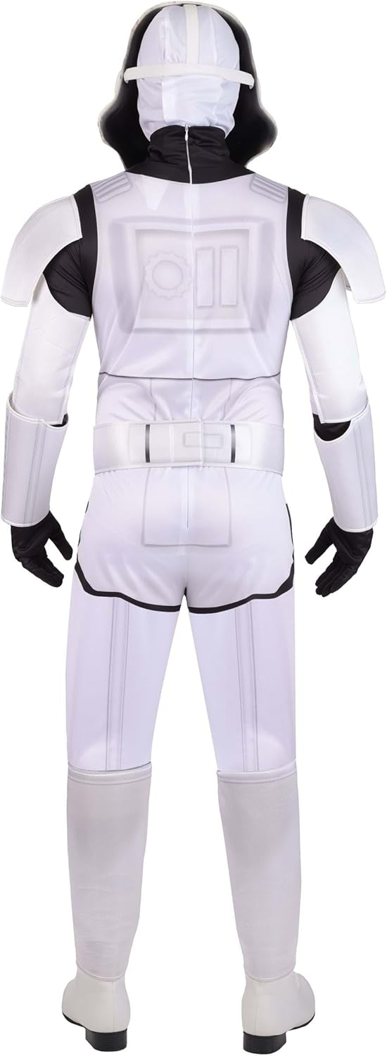Deluxe Adult Star Wars Stormtrooper Costume - Includes Jumpsuit with Mask, Gloves & Hood for Halloween Cosplay - Image 6