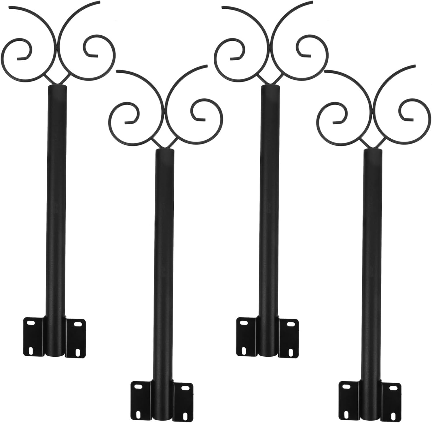 Outdoor Hanging Light Poles 40cm String Light Support Rods 4pcs with Butterfly Hooks for Patio Yard Bird Feeder Stand Outside Lighting