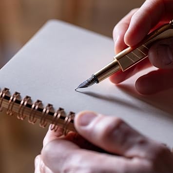 Kolo Tino Brass Fountain Pen, Refillable Ink