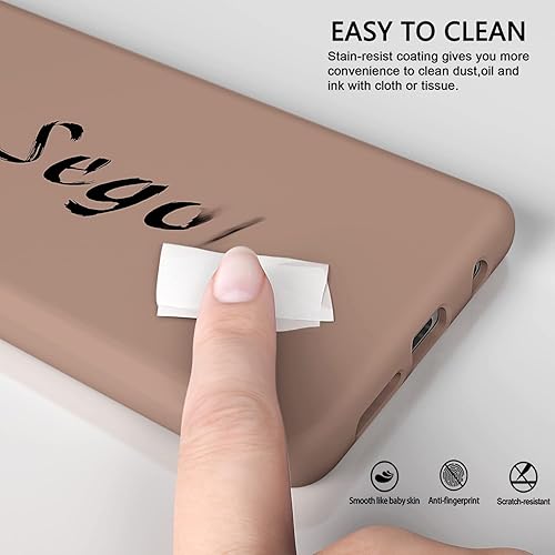 Vista 70 de E Segoi Funda diseñada para Galaxy S10 Plus de 6.4 pulgadas, S10+ de goma de gel de silicona líquida a prueba de golpes, cojín de forro de tela