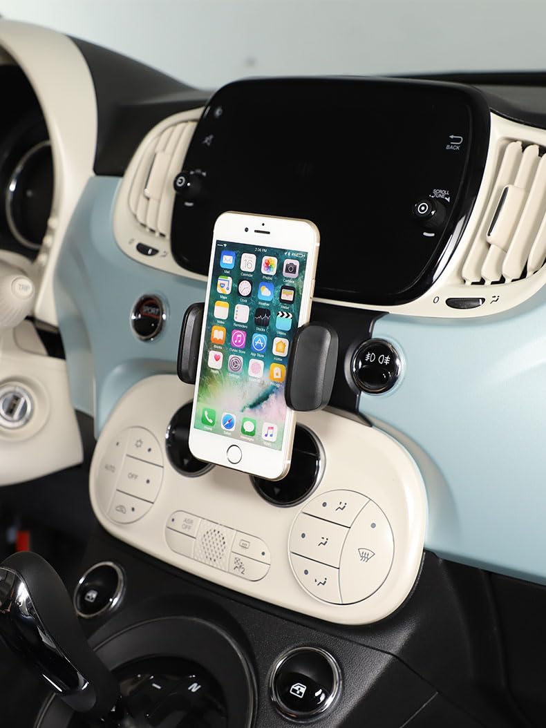 PIUGILH Adatto per telefono F@I@A@T 500 2016-2024, supporto per telefono auto per F@i@a@t 500, supporto per cellulare adatto per smartphone da 4 a 7 pollici, supporto per navigazione