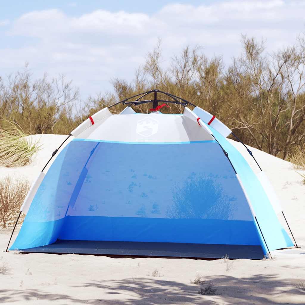 Namiot plażowy dla 2 osób, lazurowy, Quick Release, wodoszczelny, ochrona przed promieniowaniem UV, lekki, przenośny, na plażę, do ogrodu, na kemping, poliester 190T