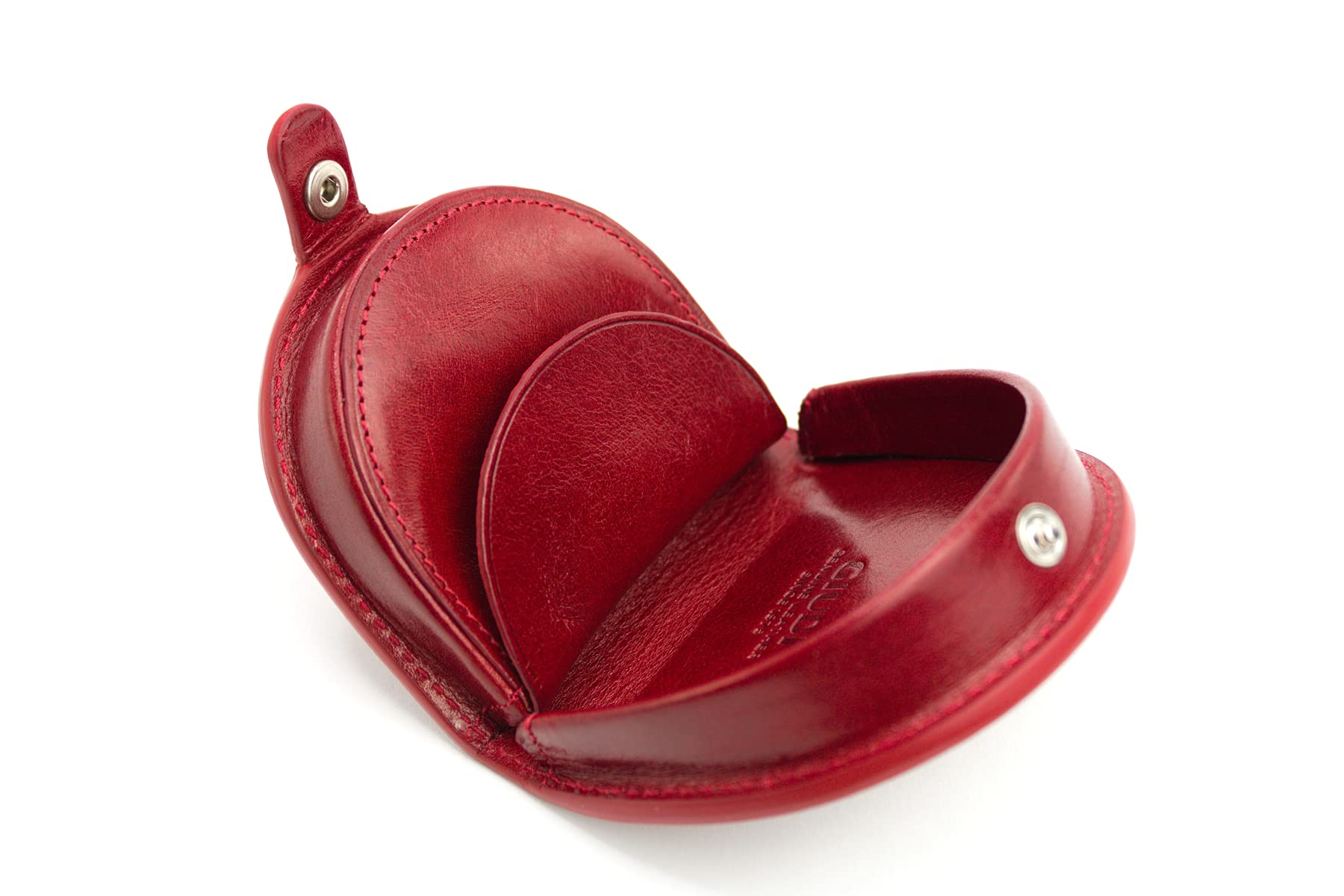 GIUDI ® Schüttelbörse Unisex Rindsleder Münzbörse (Rot)