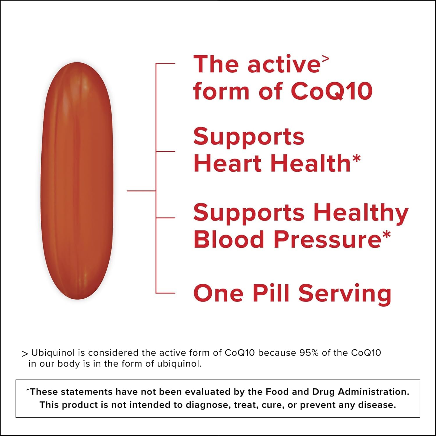 Qunol Ubiquinol CoQ10 100mg Softgels, ubiquinolo - Forma attiva del coenzima Q10, antiossidante per la salute del cuore, livelli di pressione sanguigna sani, utile per gli utenti di statine, 60