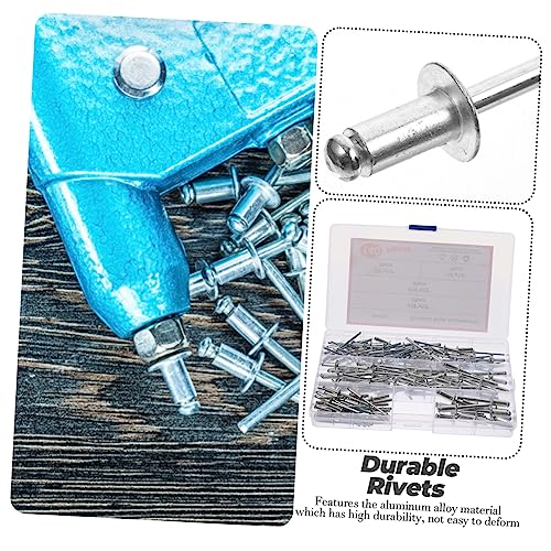 OSALADI 140 Pçs Rebites Cegos Rebites De Aço Inoxidável Rebites Cegos Kit De Rebites Para Decorações