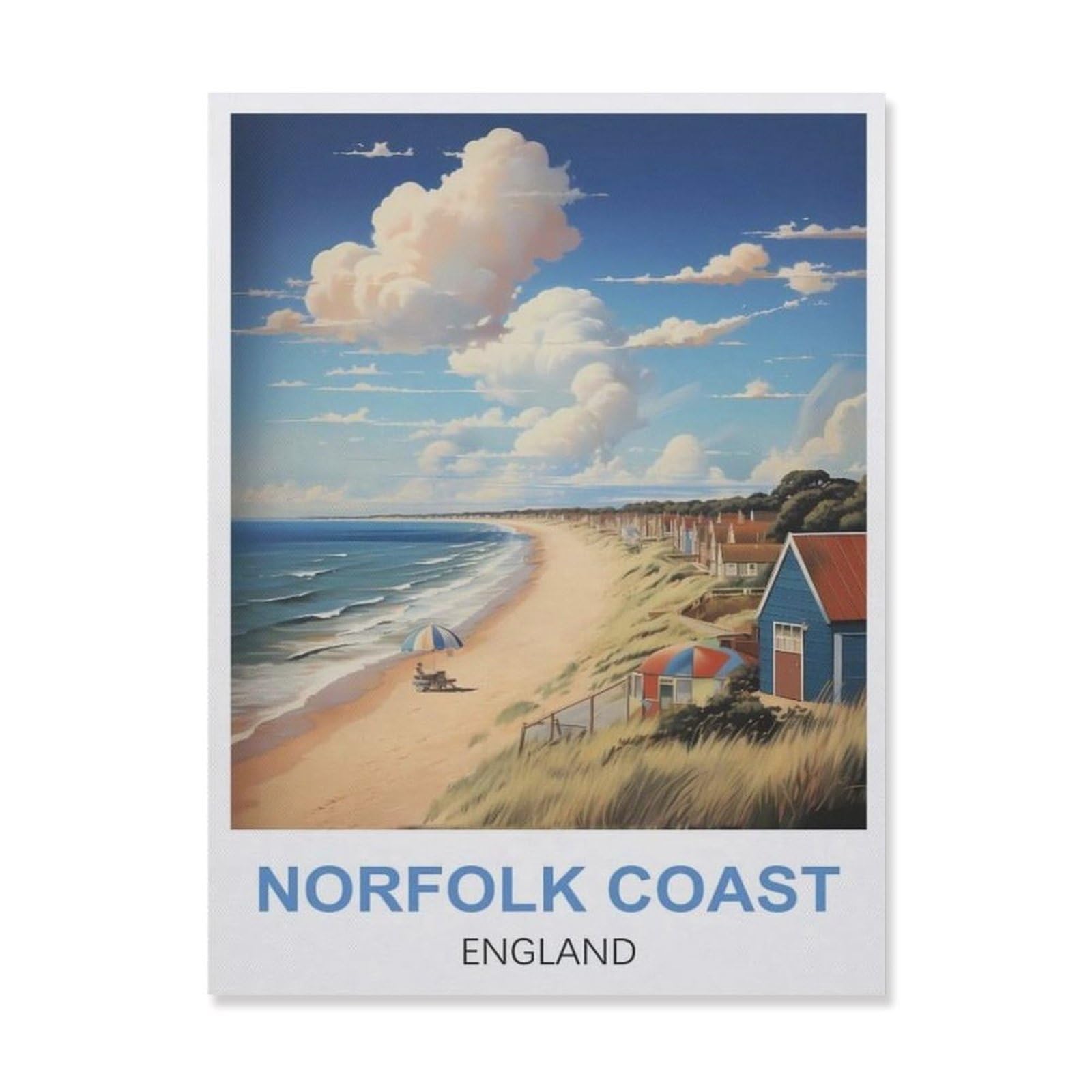 Vintage Wall Decor Metal Poster Plaque，Norfolk Coast England