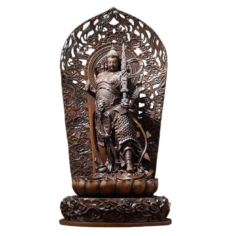 Amazon｜【仏像】韋駄天 立像（いだてん）真鍮製 仏教工芸品 室内飾り
