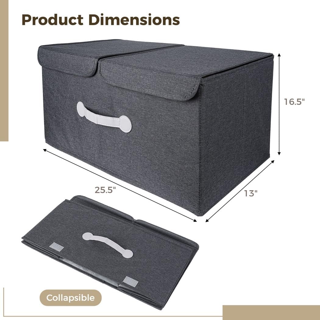 Enormous Toy Box for Boys Girls, Toy Storage Chest, Organizer Bin with A Divider & Lids, for Kid's Room Playroom Nursery, for Clothes Blankets Toys