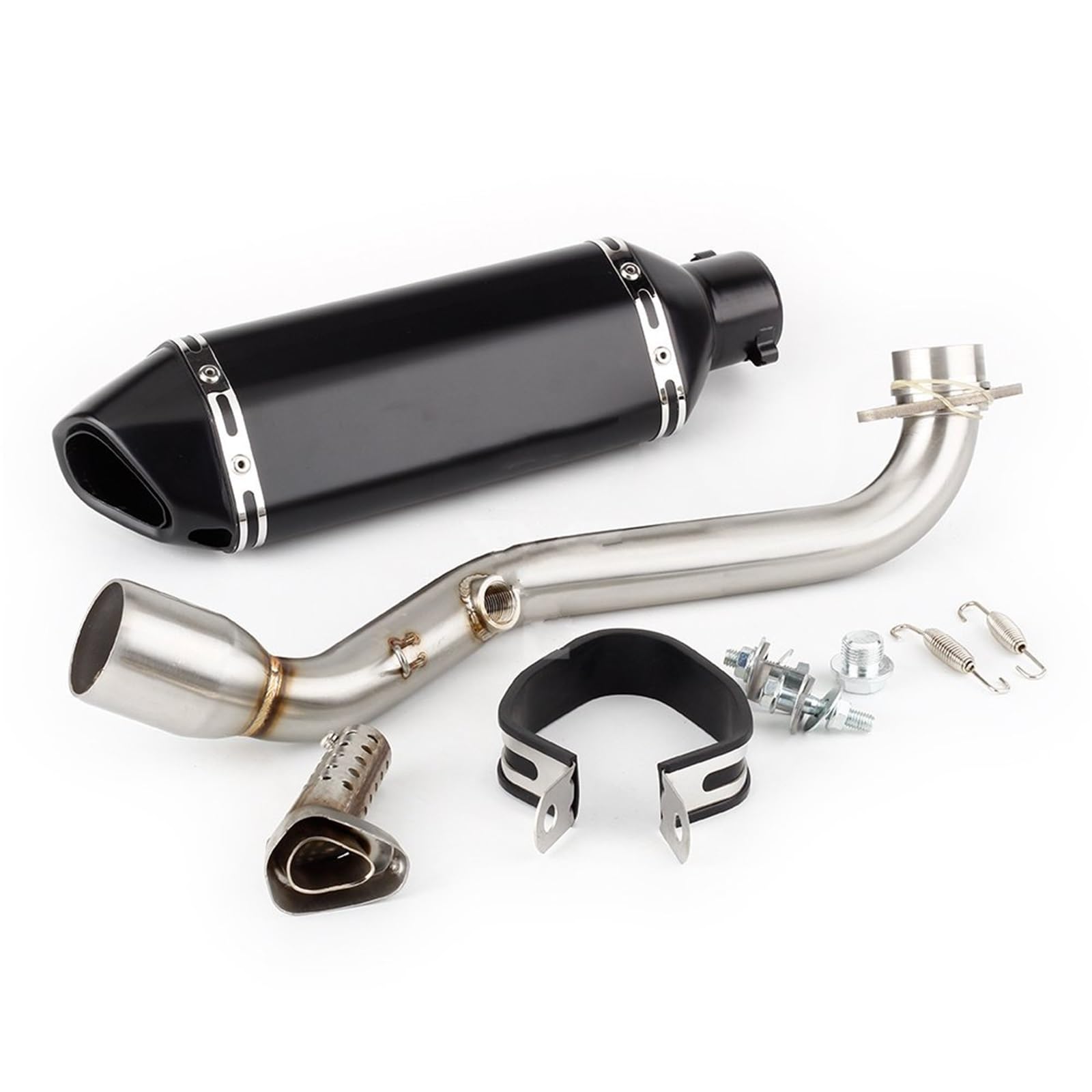 Motorrad-Auspuffschalldämpfer Für Suzuki Für Burgman 400 2006-2016 Für Skywave 400 AN400 Slip-on Motorrad Auspuff Schalldämpfer Mit Header Link Pipe(Style 4)
