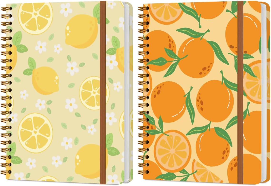 XFN 2 Pcs Chinoiserie Golden Retriever Spiral Notebook, Golden Retriever Gifts College Ruled Spiral Notebook, 120 Ruled Pages Hardcover Journals for Writing Travel Business Office, Dog Lover Gifts