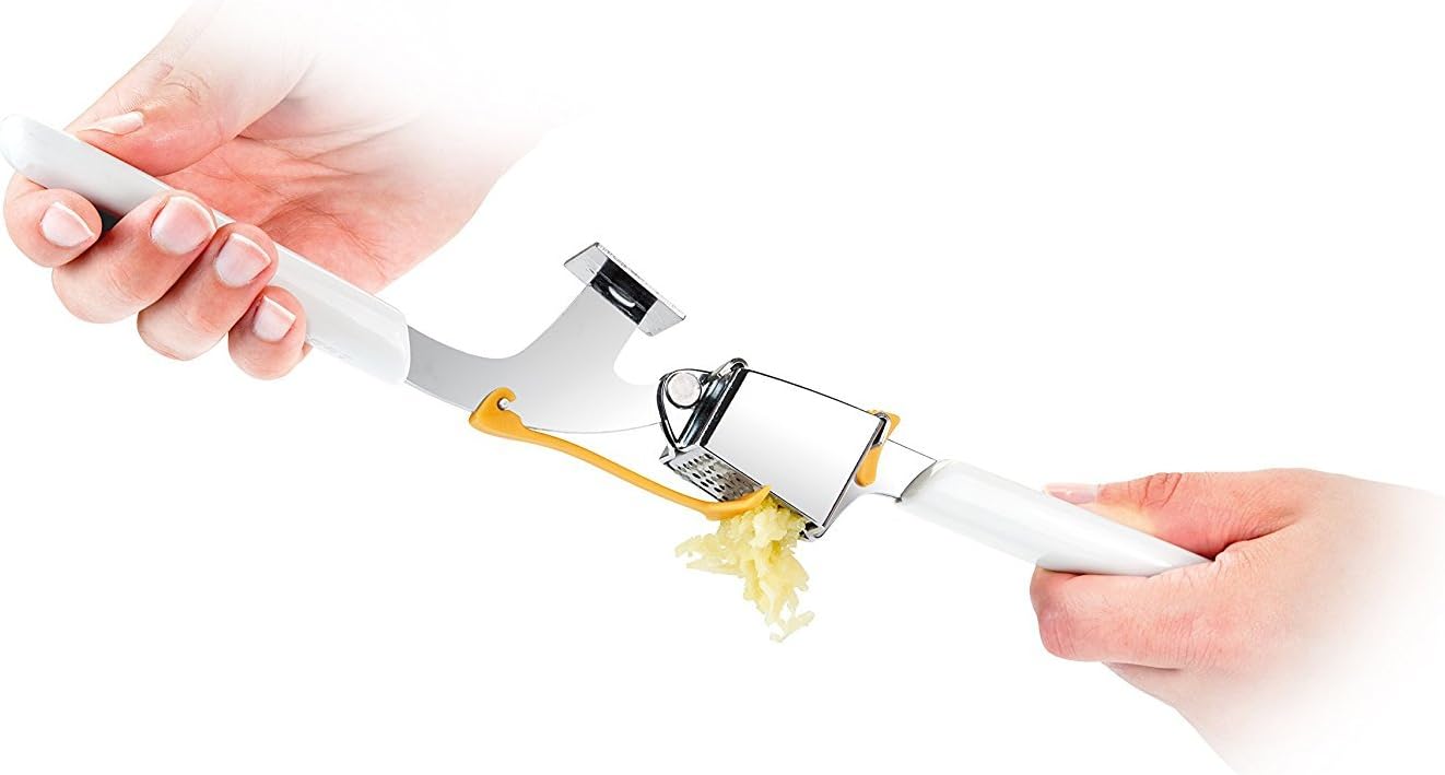 Tescoma ガーリックプレス ふき取りブレード プレスト付き マルチカラー