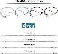 Vista 2 de ONESING 4-10 Pcs Eyeglass Chains for Women Eyeglasses String Holder Glasses Strap Eyewear Chain Glasses Cord Lanyard Gift