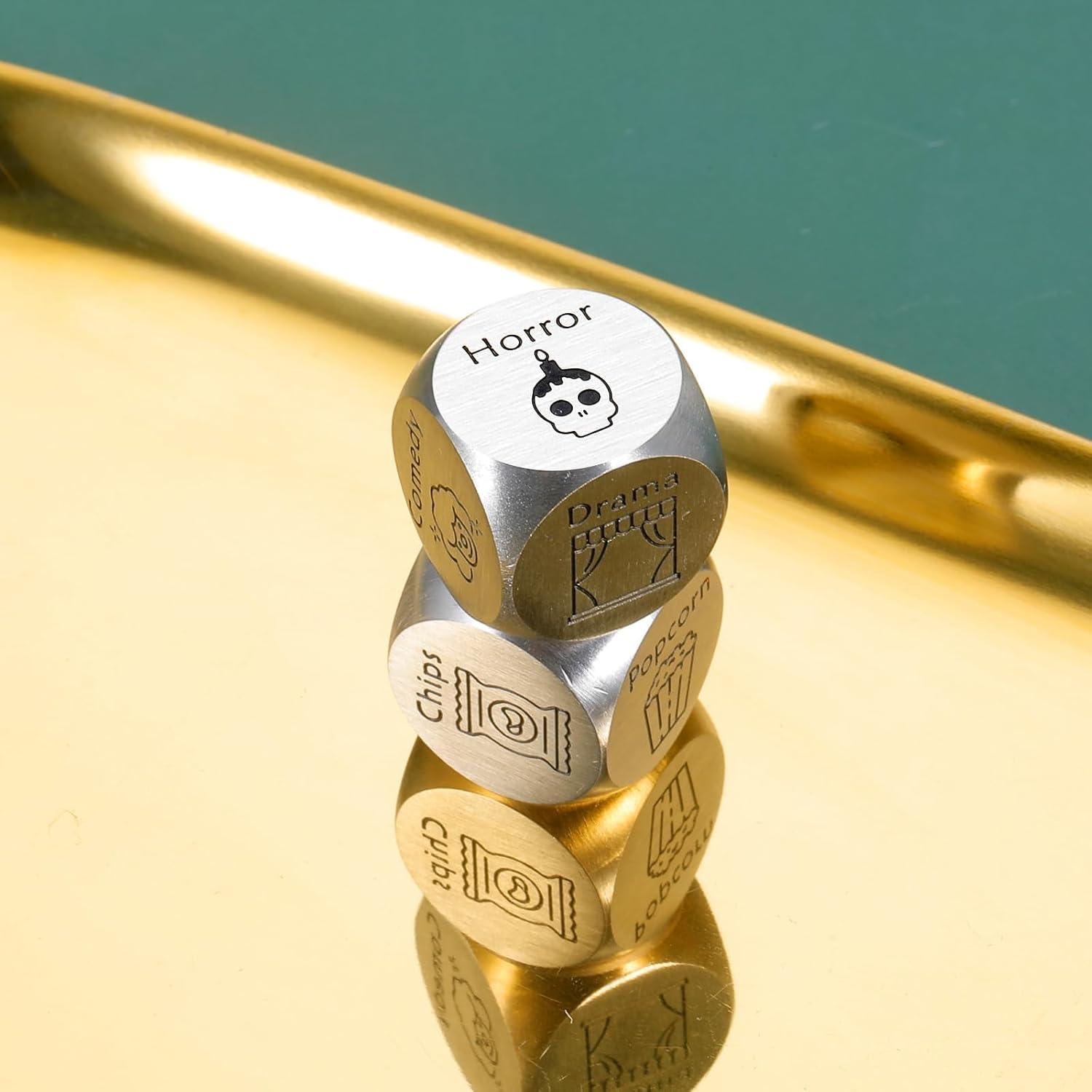 Valentiens Day Gifts for Women Men Adults, 2Pcs Funny Date Night Food Movie Decision Dice for Couples, Valentines Anniversary Wedding Birthday Gifts for Him Her, Gift Idea for Couple