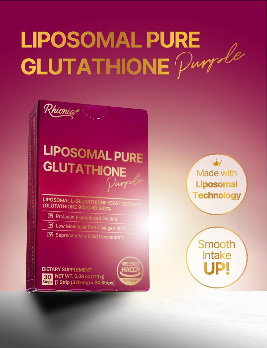 (370mg X 30) Liposomal Pure Glutathione Purple Film Strips/Glutathione 150 mg Supplement, 90% Purity - Image 2