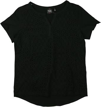 Rafaella Ladies Dotted Lace Top Large, Black