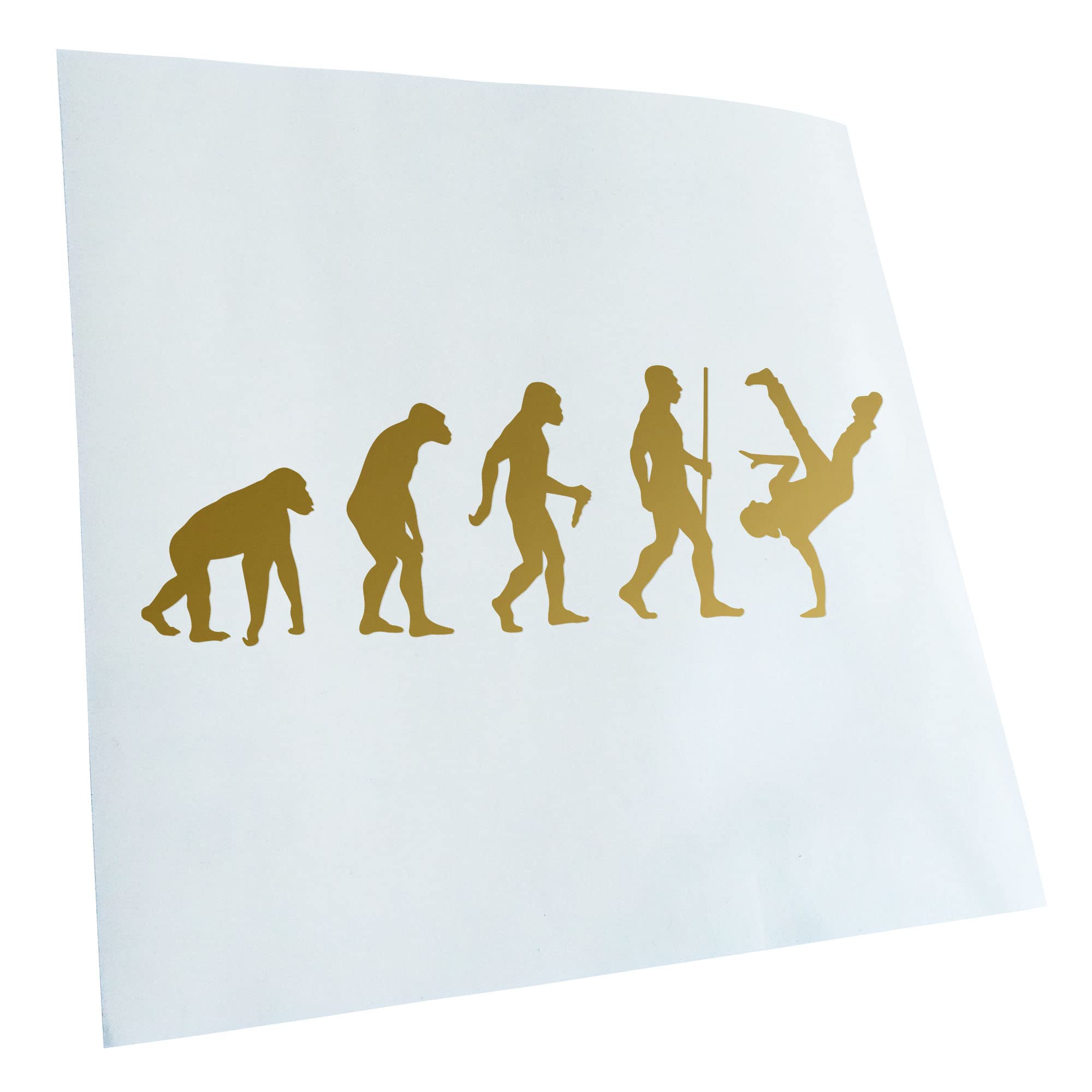 Kiwistar - Car Sticker - Breakdance Evolution - Gold - 40 x 13 cm - Rear Window Car Sticker Weatherproof for Car Truck Moped Truck - Sticker Exterior Self-Adhesive Tuning Accessories for Windows