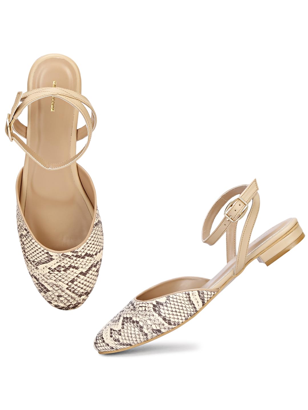 GRACECODE Women's Synthetic Buckle Mule - Stylish Elevated Comfort for Casual Wear || GC-1872