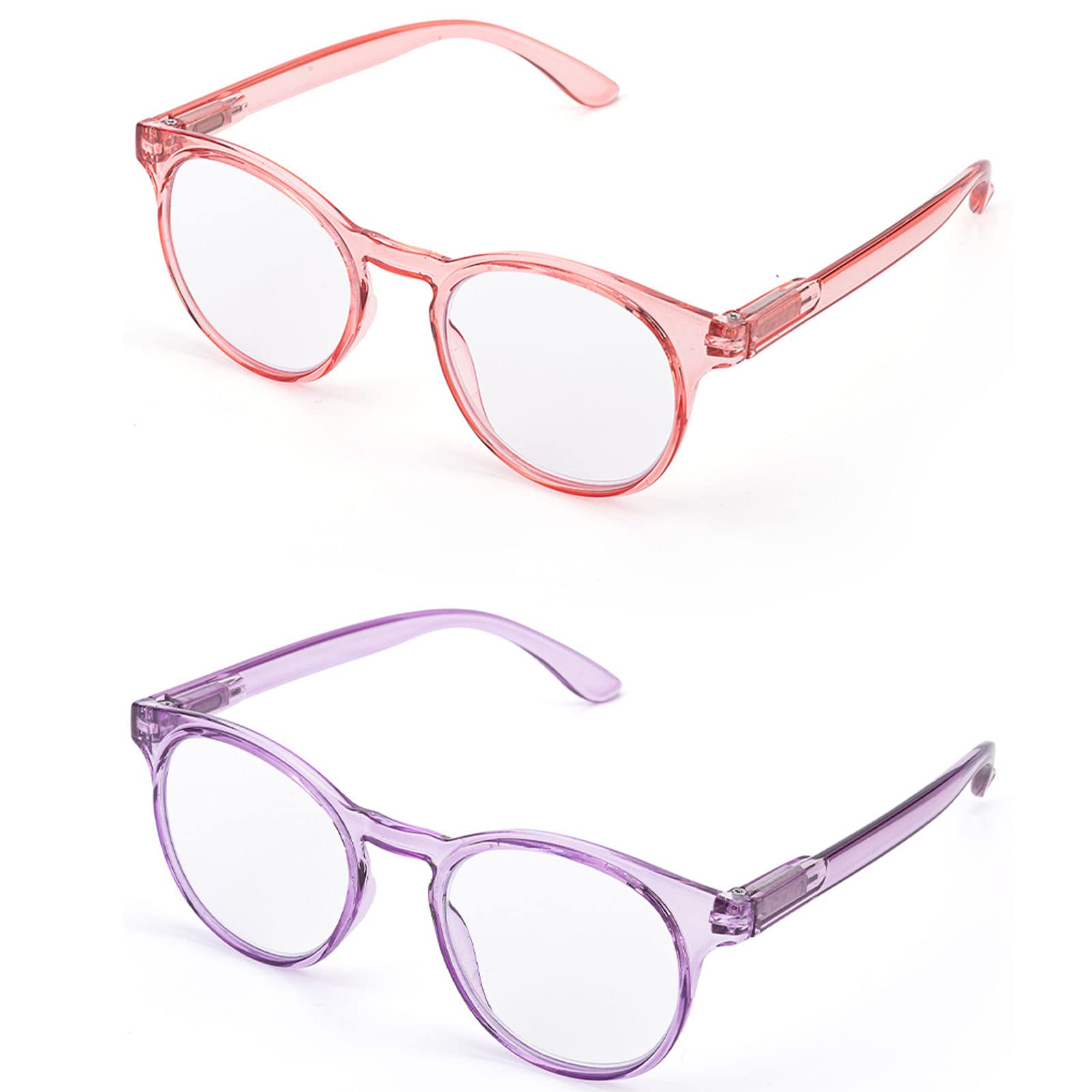 LANLANG Gafas lectura mujer, Gafas presbicia mujer 2 Paquete, gafas anti luz azul, filtro azul, gafas de lectura mujer, gafas para leer, 2 colores incluyendo 0-3,5 dioptrías, L-L011