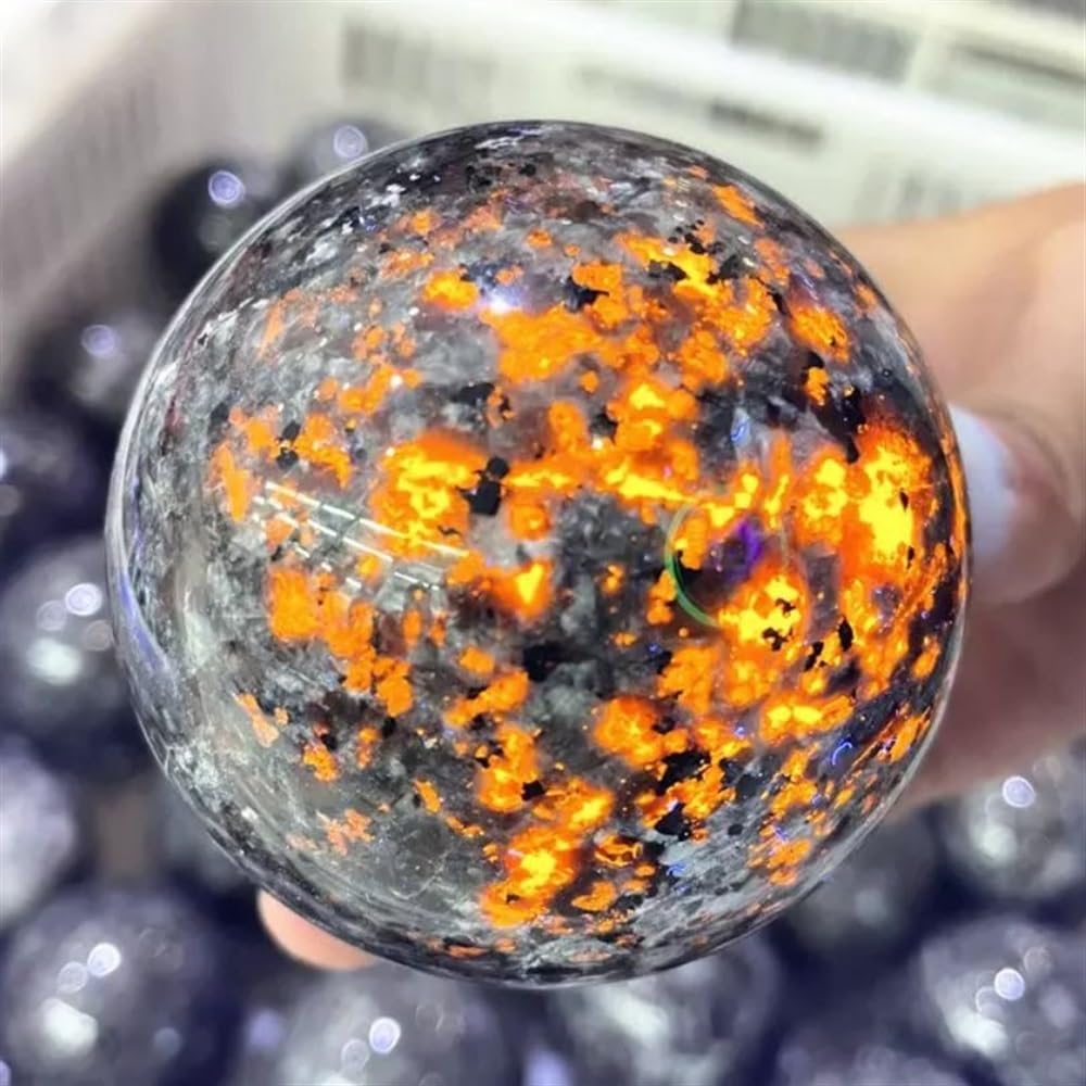 Ylquxeuv One Color Stone Powerful Wicca Crystals And Flame Stones Sphere Spiritual Witchcraft (Size : 40-50Mm)