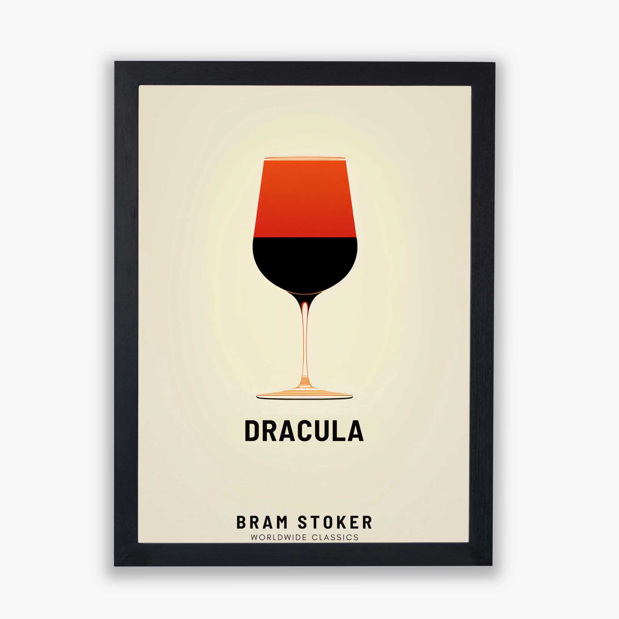 Poster Dracula impression encadrée petit format mur vide