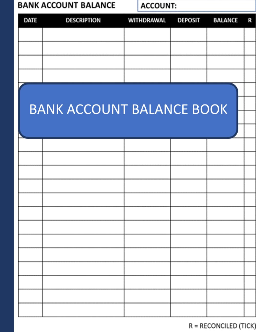 Amazon | Bank Account Balance Book: Register for Checking and