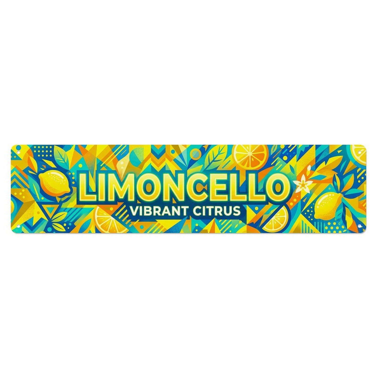 Vintage Limoncello Vibrant Citrus Liqueur Metal Tin Sign Plaque Wall Decor for Cafe, Club, Garden Metal Poster 4x16Inch