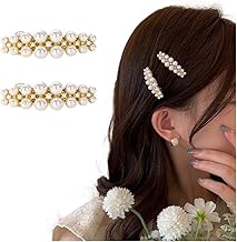 FASELE Hair Clip, Barrette, Hairpin, Pearl, Elegant, Bowknot, Pearls, Elegant, Gentle, Hair Ornament, Cute, Women, Simple, Elegant, Fashionable, Everyday Use, Commuting to Work or School, Birthdays