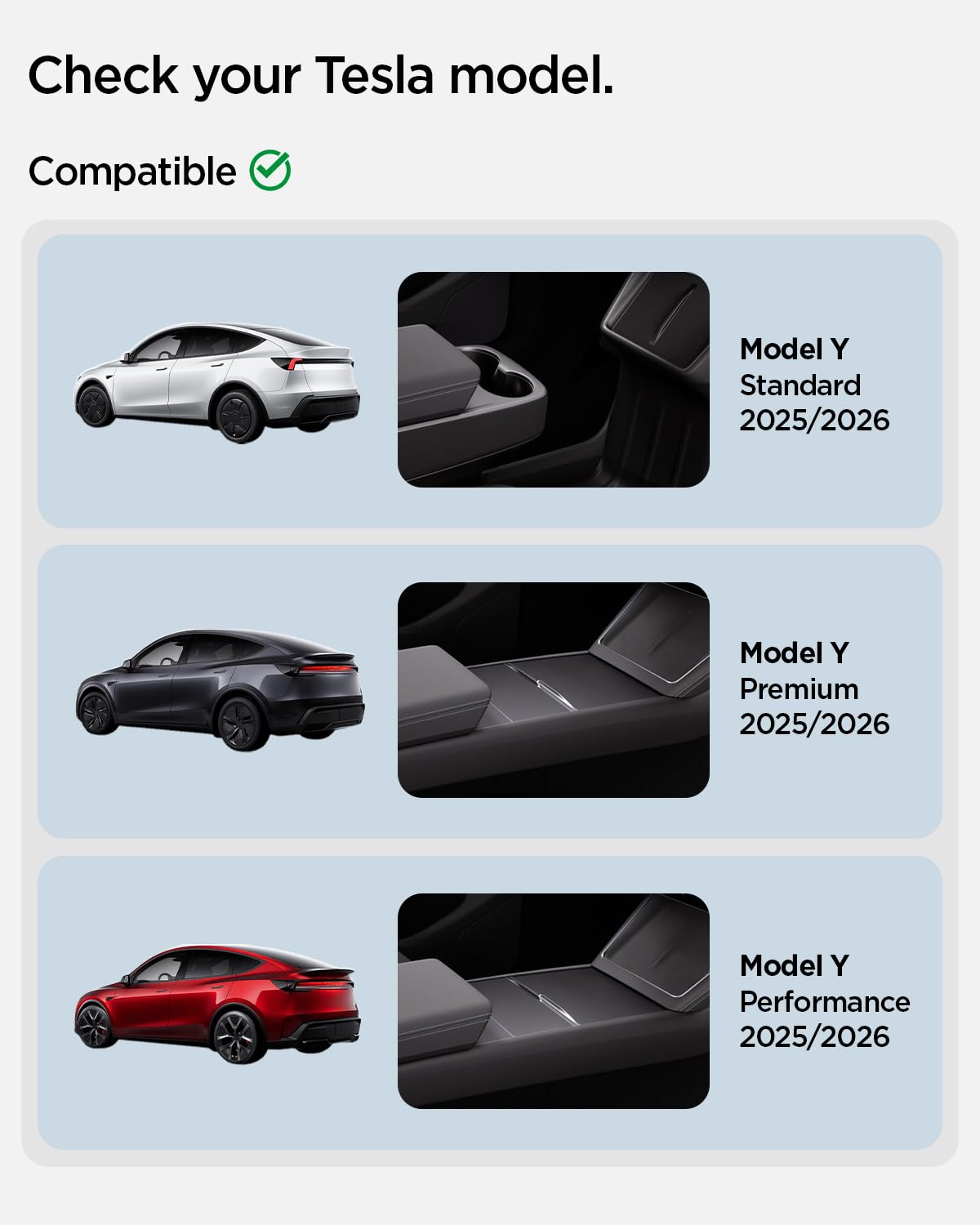 Spigen Tesla Model Y Juniper 2025 2026 Emblema Logo Anteriore, Badge Premium, Materiale in PC Resistente ai Graffi, Progettato per Accessori Tesla Model Y Juniper – Nero