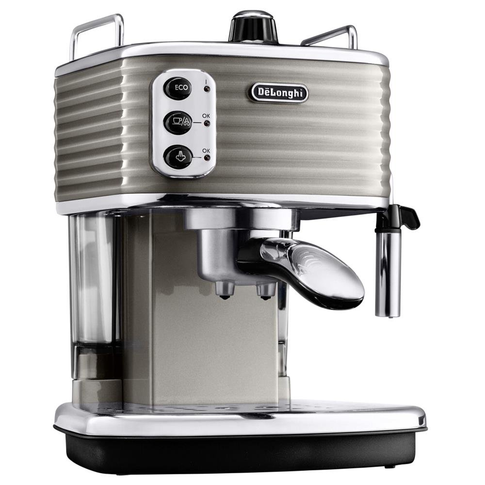 De'Longhi Scultura ECZ351.BG Macchina da Caffè Espresso Manuale e Cappuccino, Caffè in Polvere o in Cialde E.S.E., 1100 W, Beige