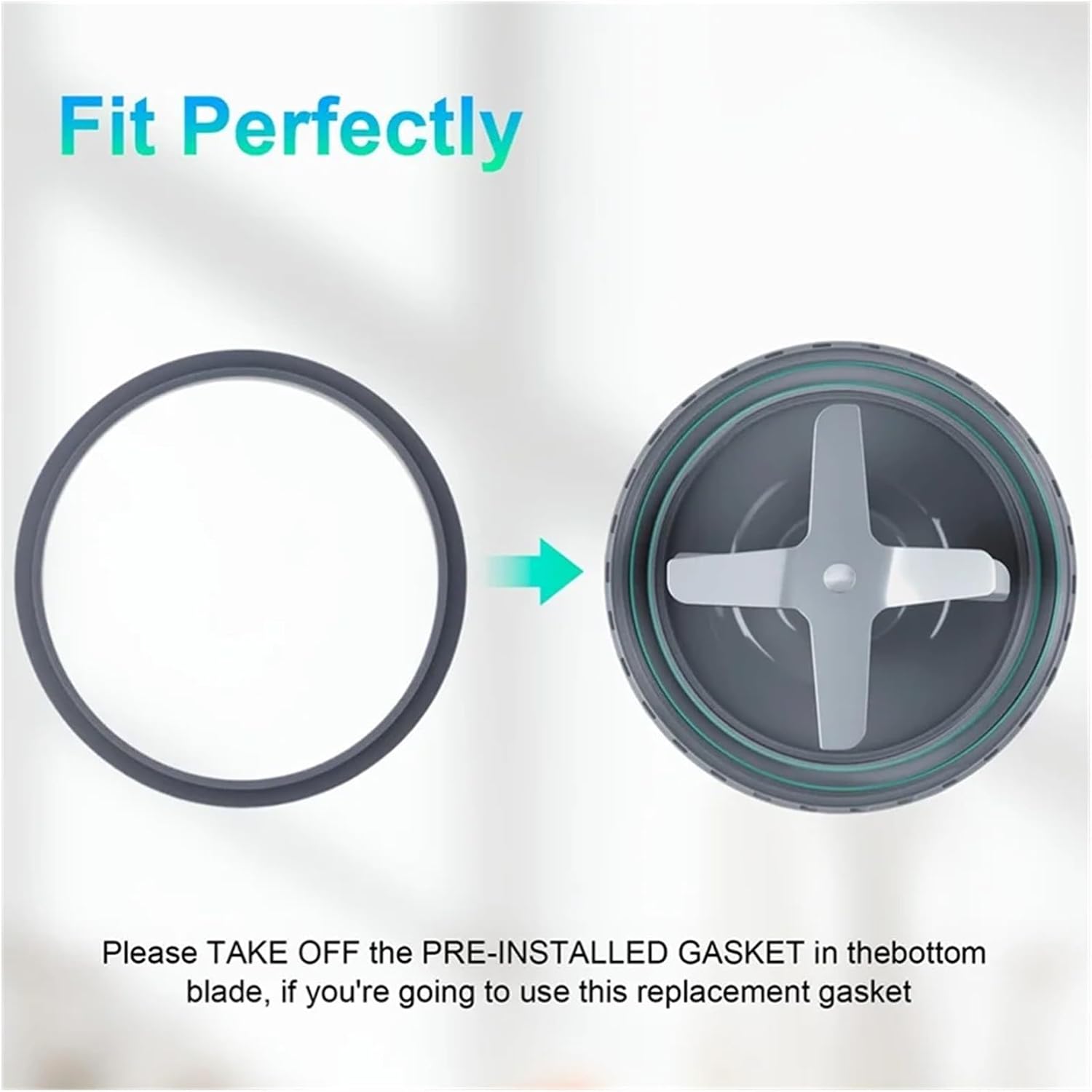 B26B ，Compatible For Nutribullet ，600W/900W Pro Series Replacement Extractor Blade With Food-Grade Rubber Gasket Seal Ring Fit For Blender