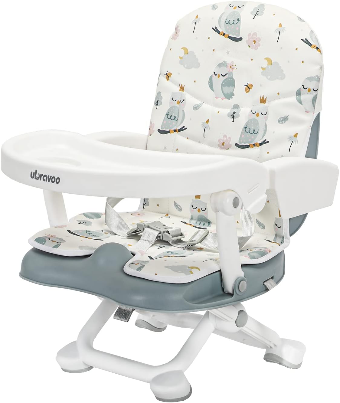 UBRAVOO Baby Booster Seat for Dining Table with Removable Tray & Cushion, 3in1 Portable Toddler