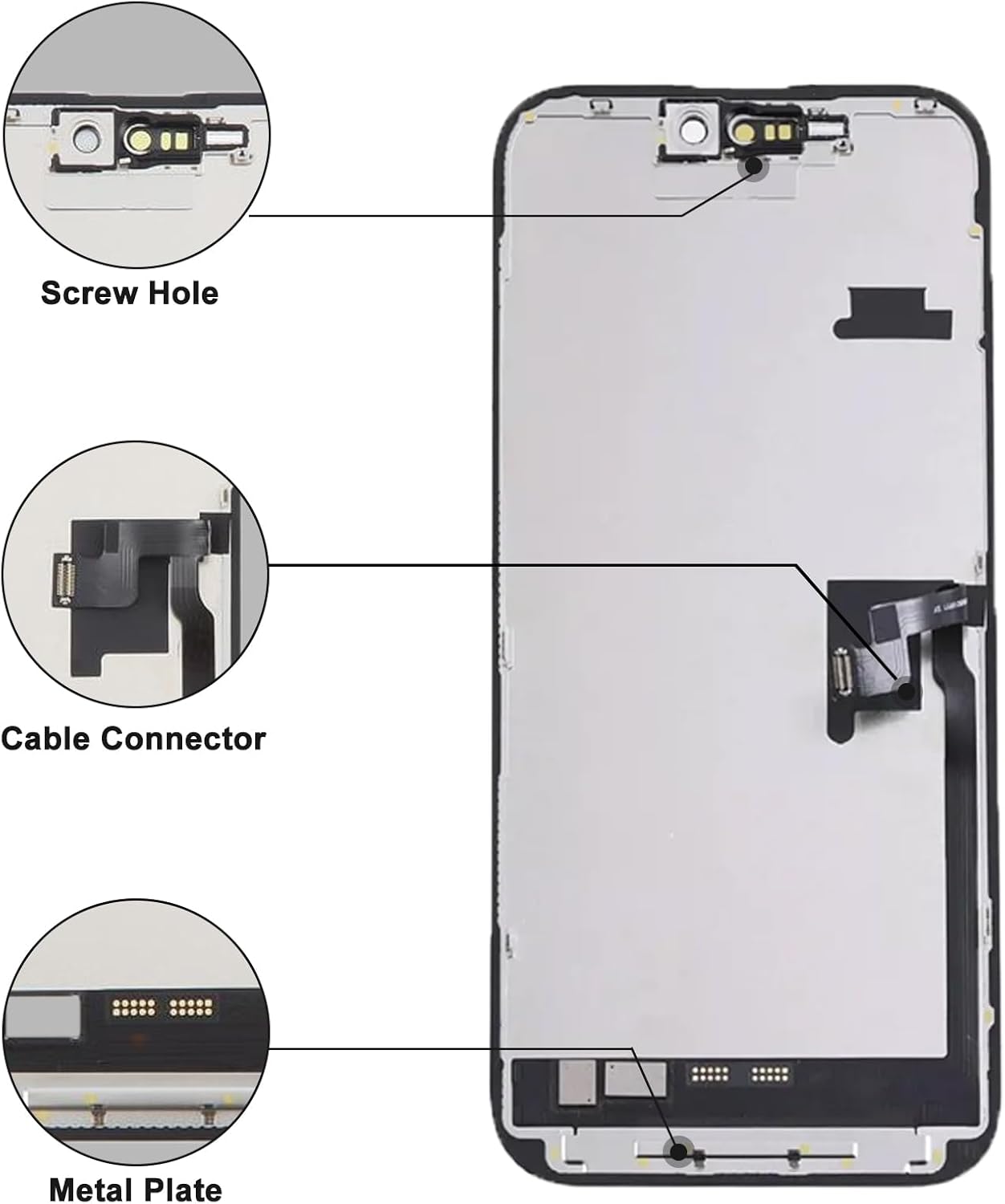Screen Replacement for iPhone 16 Pro Max LCD FHD Display COF Touch Screen Digitizer with Repair Tool Kits, Waterproof Tape, Screen Protector