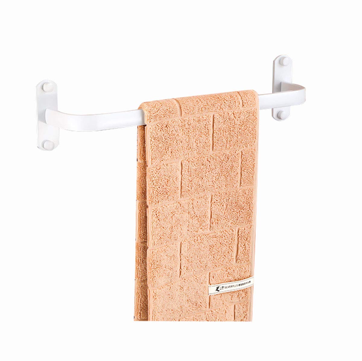 Fixer sans percer le carrelage grâce au porte-serviettes mural en aluminium blanc de 40cm