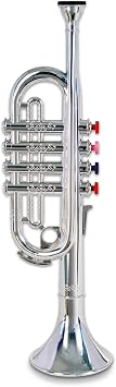 Silver Trumpet Musical Instrument 4 Notes 37cm