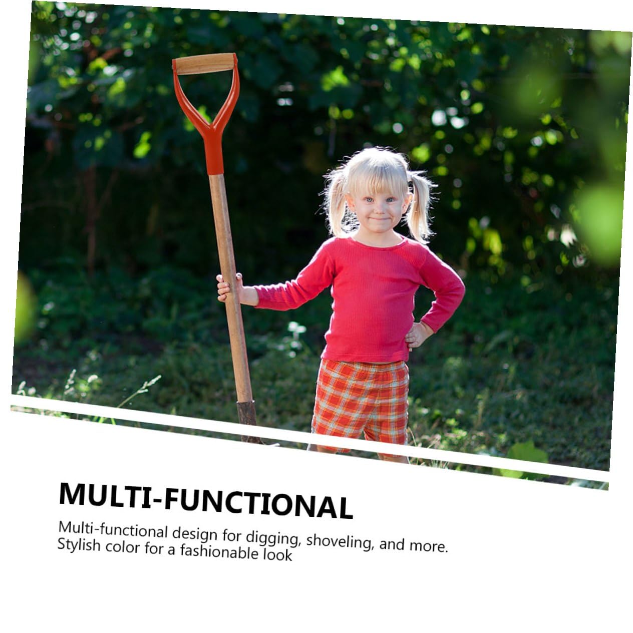 Uonlytech Pala Da Giardino Con Impugnatura Ergonomica y Manico Legno Per Scavi e Trapianti Design Multifunzionale e Colore Accattivante Compatibile Con Pala Forcone e Rastrello