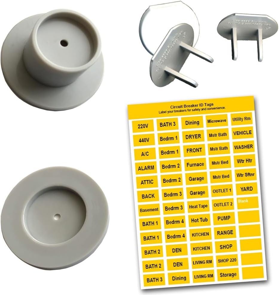 Furnace Filter Air Whistle Alert & Circuit Breaker ID Tag 24 Outlet