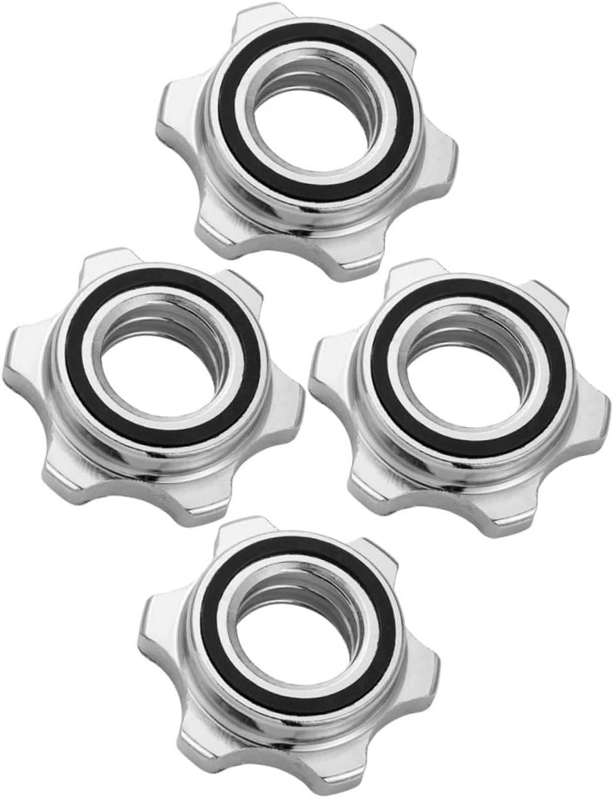 POPETPOP Dumbbell Hex Nut Barbell Dumb Bells Hex Security Nut Dumbbell Anti-Slip Nut Hex Nuts White Cast Iron
