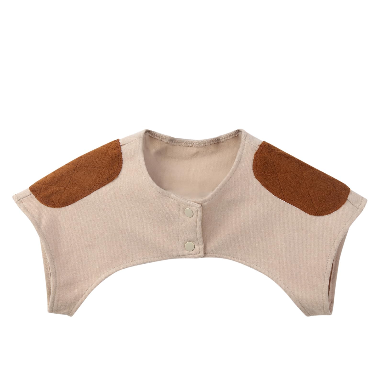 Miupoo Men's Beige Shoulder Warmer Sleeveless,Shoulder Wrap Protector,Neck Shoulder Shawls For Wrap Sleeping Thin Waistcoat Vest Air Conditioning Room Warmer For Wo,1 Piece.