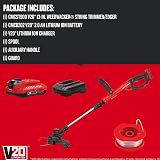 CRAFTSMAN V20 Weed Wacker Cordless String Trimmer and Edger, Weed Eater Includes 2.0 Ah Battery and Charger, Lightweight, Extended Runtime, 2 Speed (CMCST900D1)
