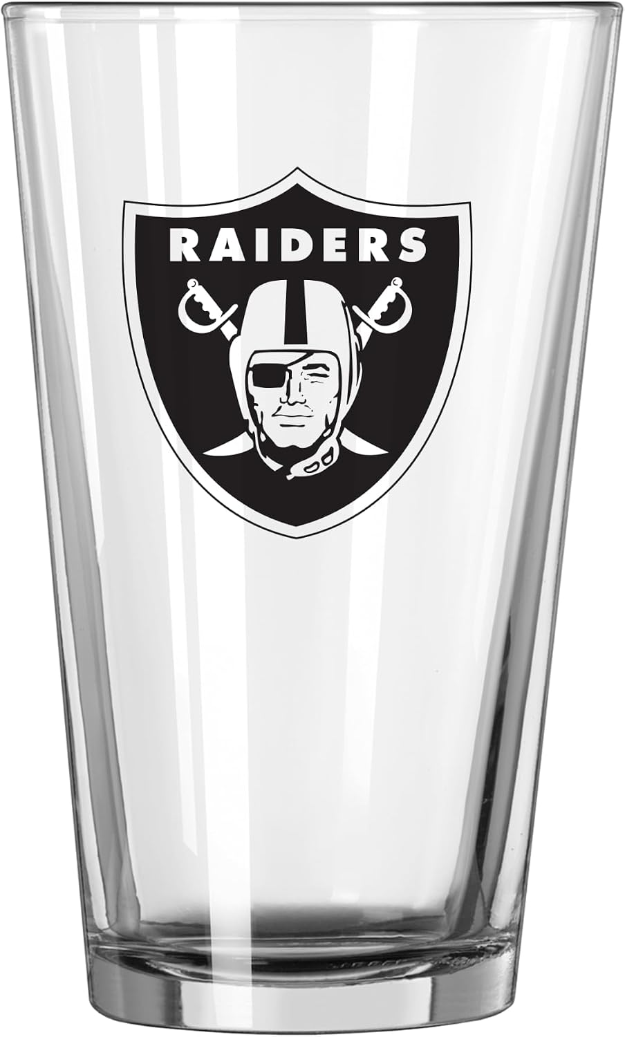 FANMATS NFL Oakland Raiders 16 oz Pint Glass — 16 Fluid Ounces | Glass | Officially Licensed | Team Color