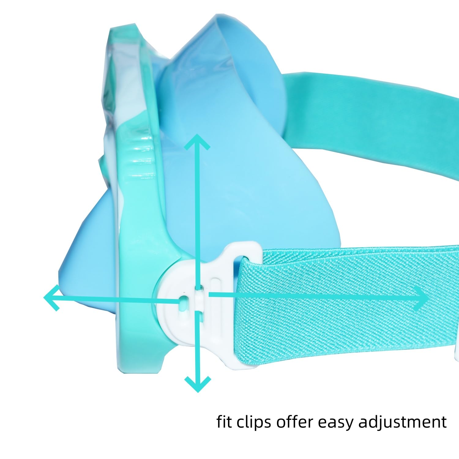 Masque de plongée pour enfants 180° panoramique bande silicone réglable anti-fuite 3-14 ans