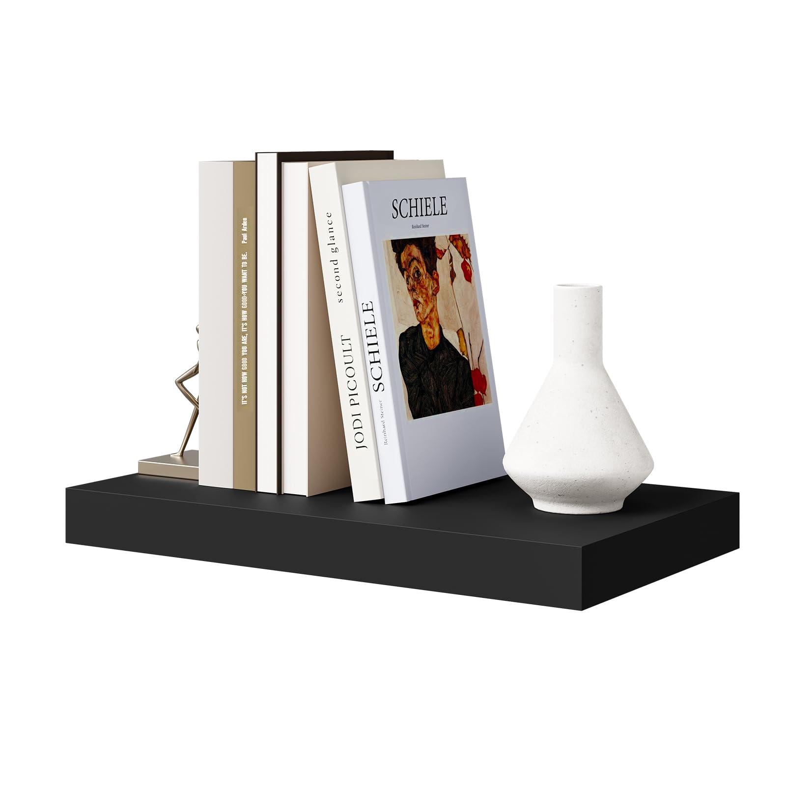 WOLTU Étagère Murale, Étagère Suspendue, Étagère Flottante En MDF, Lot De 3, Bla