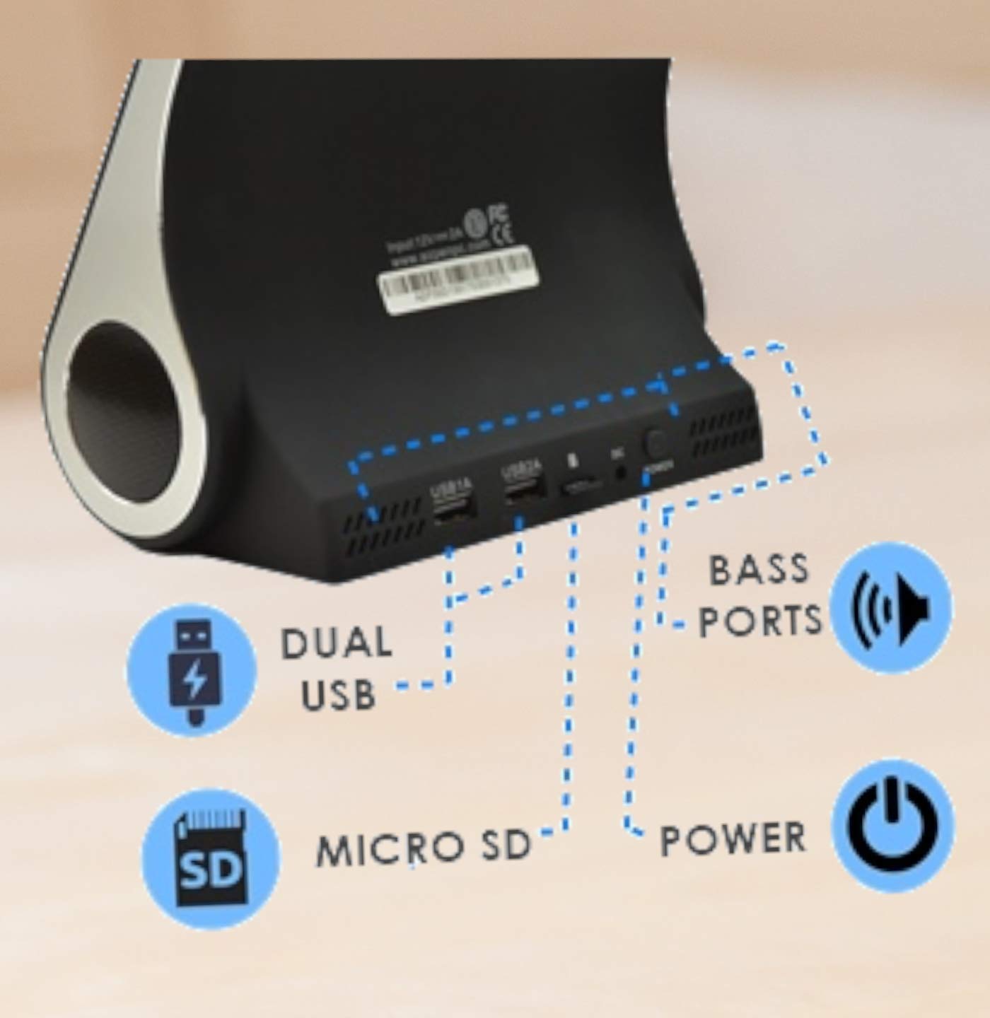 Fast Charging Wireless Charger, Bluetooth Premium Speakers, Docking
