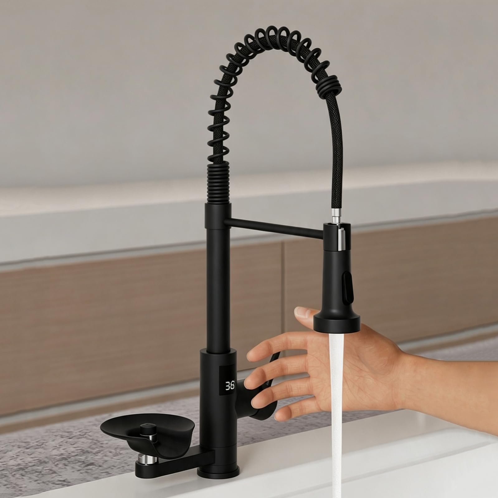 XJTNLB Robinet Capteur Automatique Mitigeur Evier avec Douchette