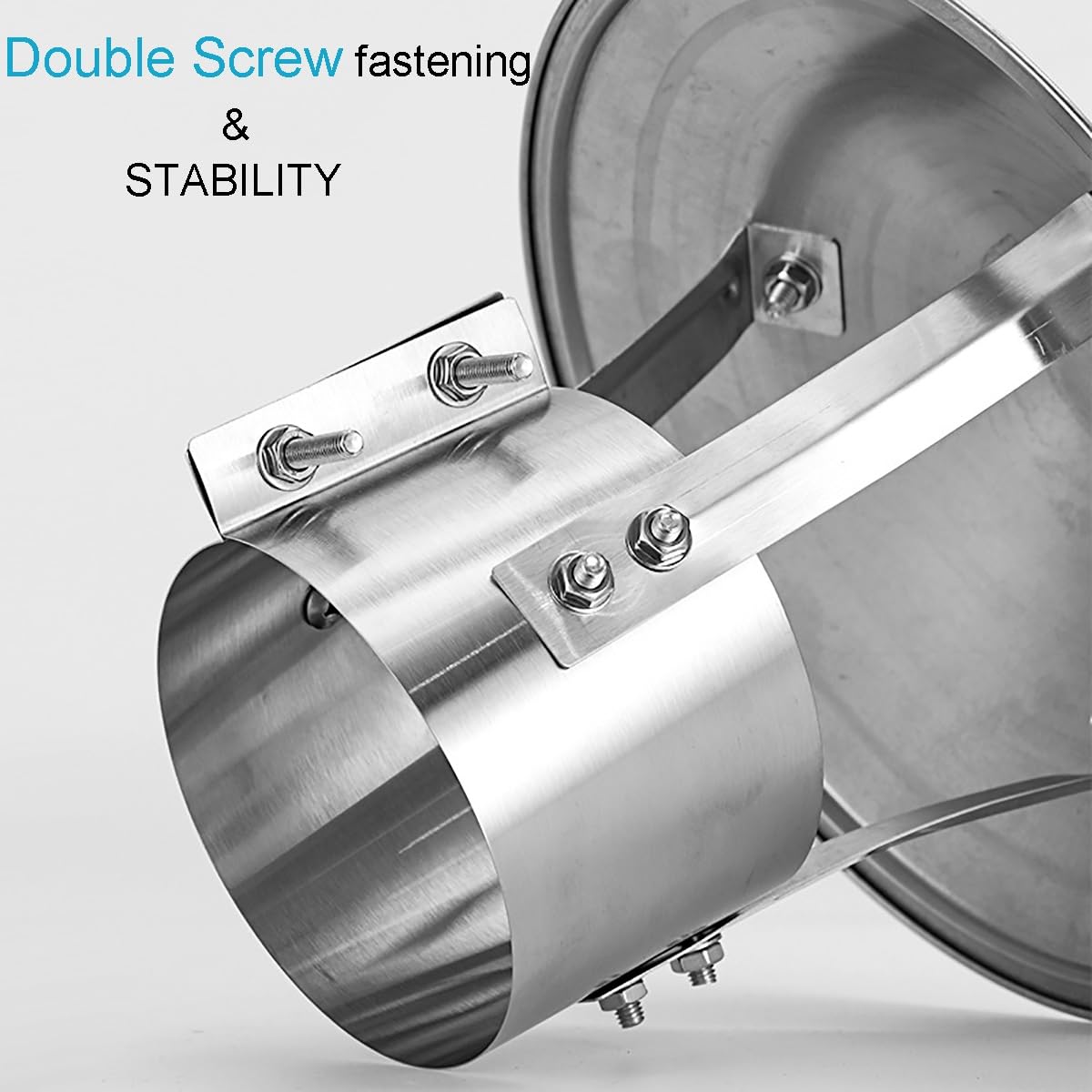Comignolo in Acciaio Inox, Cappello per Camino Conico Cappa, Comignolo Antivento Antipioggia, per Scarico Fumi ø75-315 mm, Copertura per Camino(315mm/13in)