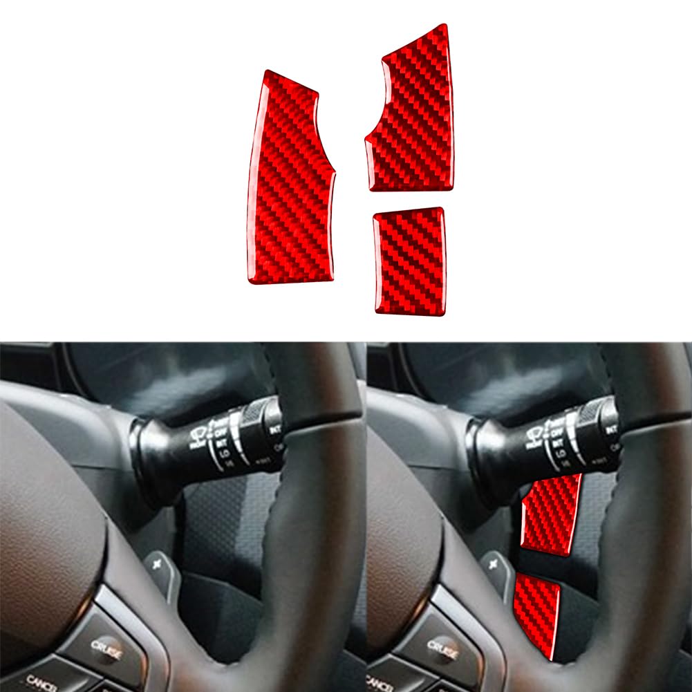 Car Speedometer Side Panel Sticker Premium Real Carbon Fiber Decal Compatible with Hyundai Veloster 2012 2013 2014 2015 2016 2017 Red Accessories