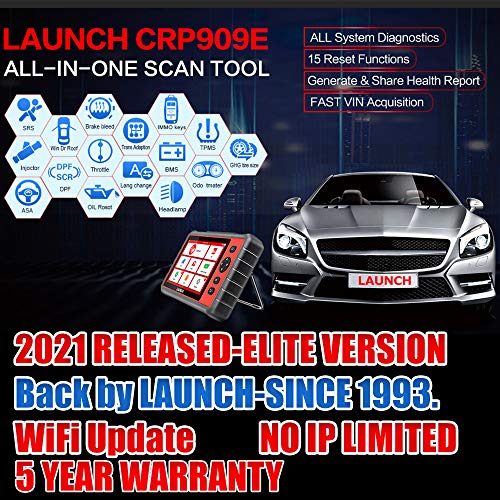 image for 【2021 Model】LAUNCH CRP909E OBD2 Scanner 7” Touch Screen Android 