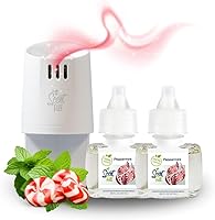 Vista 5 de Scent Fill Ambientador 100% natural de eucalipto enchufable, recambios de aceite perfumado, 2 recambios + difusor