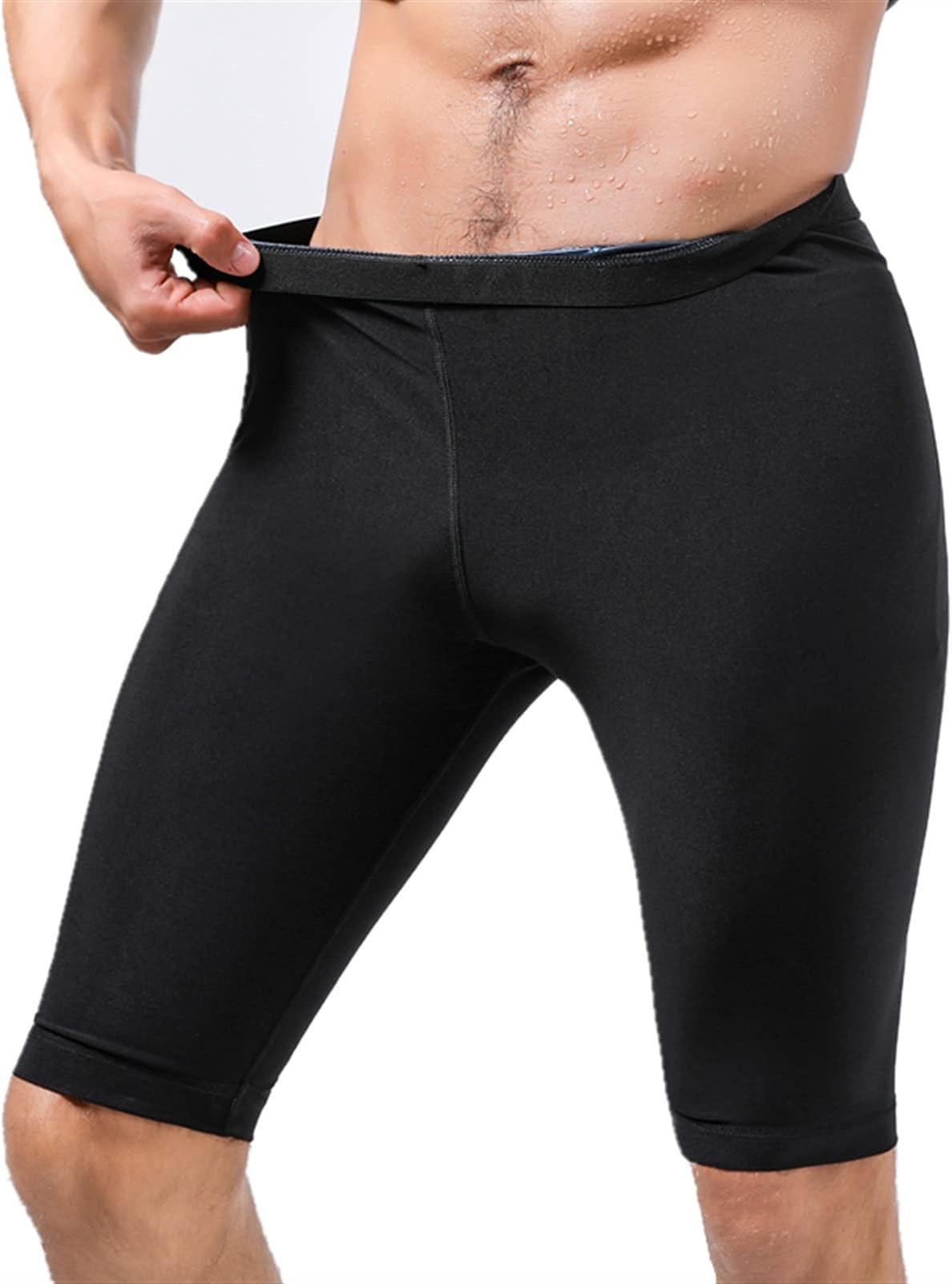 Men Shapewear Waist Trainer Vest Suits Thermo Sweat Tank Tops Body Shaper Slimming Underwear Compression Workout Shirt (Color : Sweat Pants, Size : 3XL.)