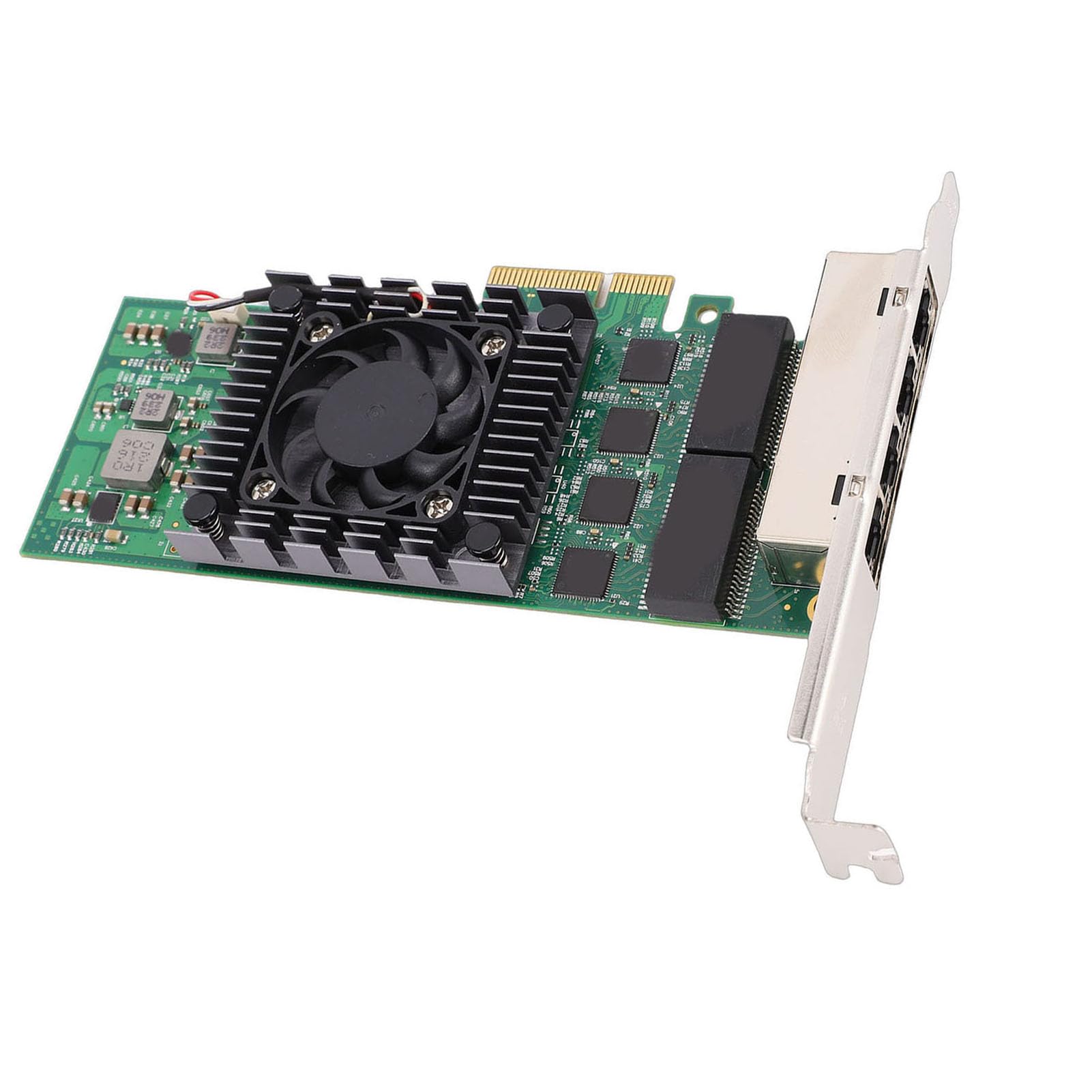 Zunate Scheda di Rete Gigabit Ethernet a 4 Porte Scheda di Rete PCIEX4 Ad Alte Prestazioni per Applicazioni Desktop e Server